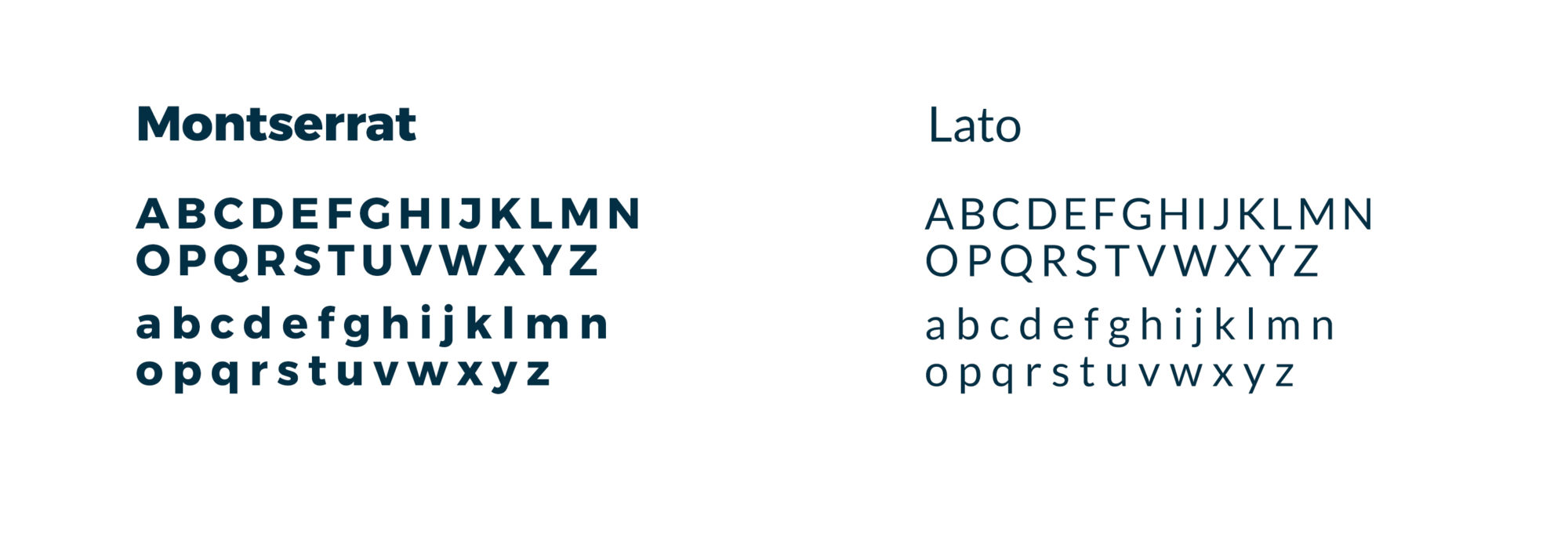 Typography choices (Montserrat and Lato) for Madison Capital Funding website redesign
