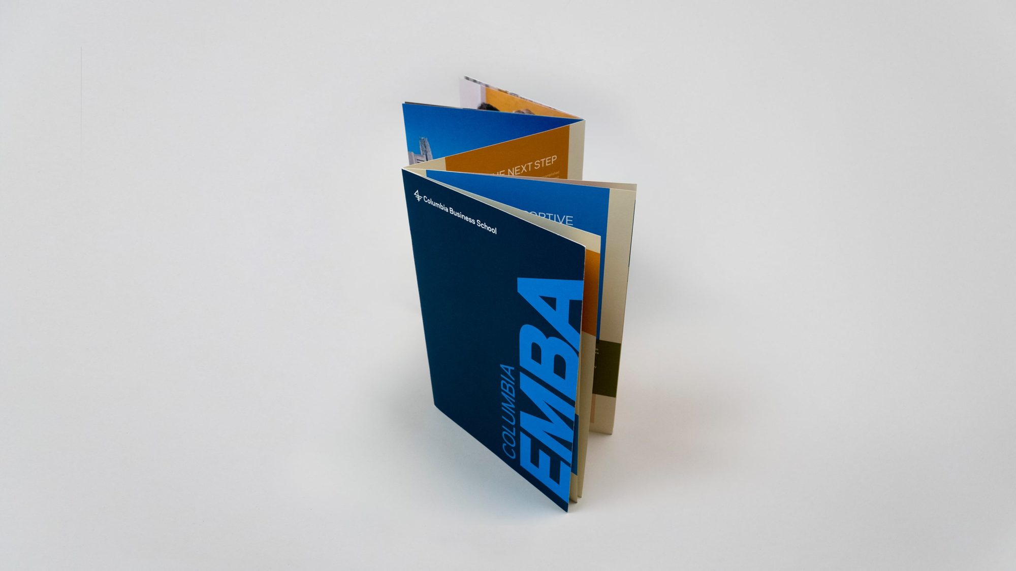 Z-fold flipbook design for program brochure